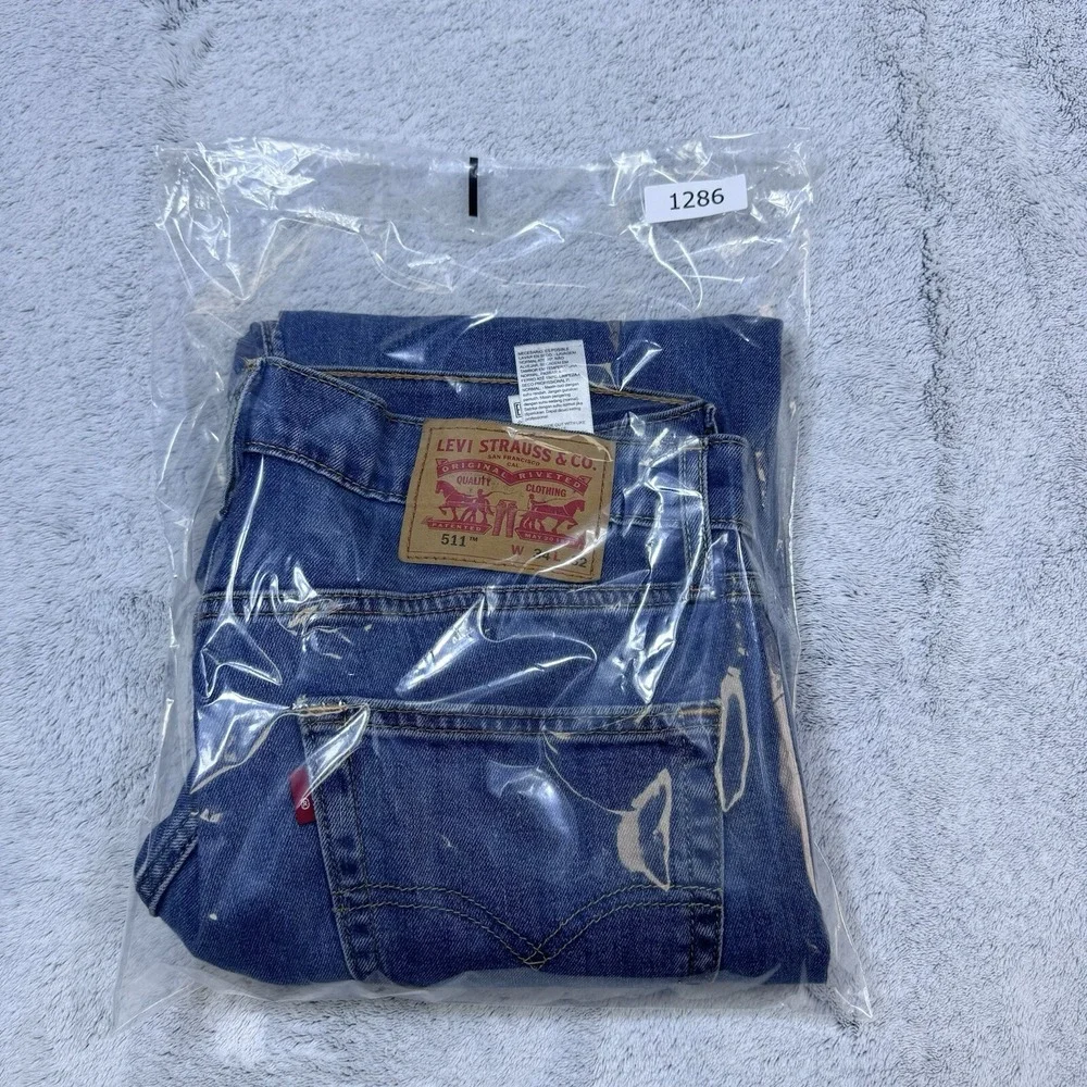 Levi's 511‎ Slim Fit Jeans Mens Blue Denim 34X30 Stretch Casual Modern Fair